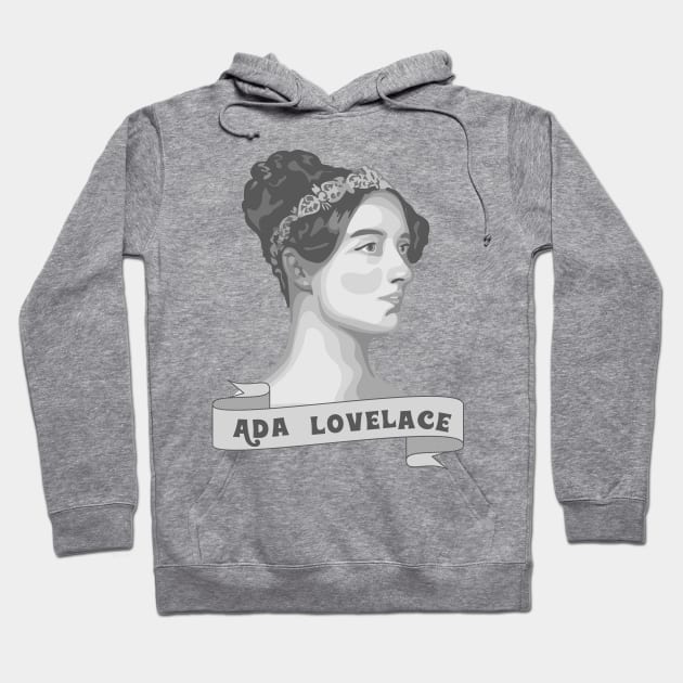 Ada Lovelace Portrait Hoodie by Slightly Unhinged